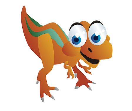 simsearch:400-08956391,k - cute dinosaurs cartoon smiling with two big eyes Stock Photo - Budget Royalty-Free & Subscription, Code: 400-07615176