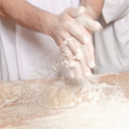 Professional Bakery - Baker Working with Dough. Photographie de stock - Aubaine LD & Abonnement, Code: 400-07615345