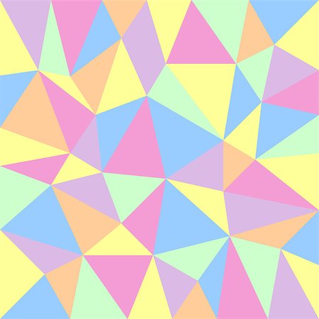 retro background with triangular pattern in pastel colors Stock Photo - Budget Royalty-Free & Subscription, Code: 400-07615409