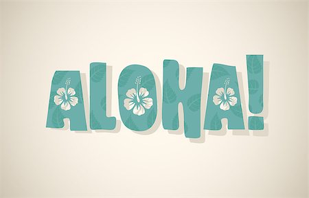 simsearch:400-07615989,k - Vector aloha word in retro colors, vintage background Photographie de stock - Aubaine LD & Abonnement, Code: 400-07615990