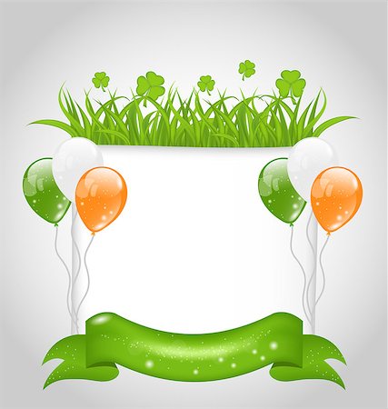 simsearch:400-07303639,k - Illustration cute nature background for St. Patrick's Day - vector Photographie de stock - Aubaine LD & Abonnement, Code: 400-07616692