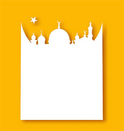 Illustration greeting card template for Ramadan Kareem - vector Stock Photo - Budget Royalty-Free & Subscription, Code: 400-07616724