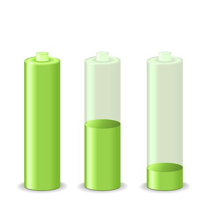 recharging batteries symbol - Illustration set battery charge status, isolated on white background - vector Photographie de stock - Aubaine LD & Abonnement, Code: 400-07616744