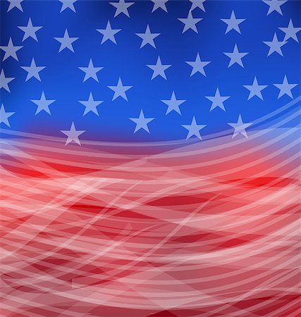 simsearch:400-07626725,k - Illustration abstract American Flag for happy 4th of july - vector Stockbilder - Microstock & Abonnement, Bildnummer: 400-07616758