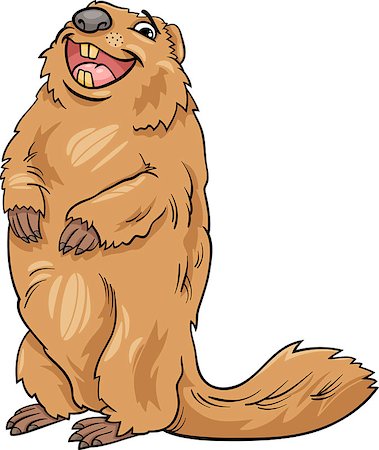 simsearch:400-08919086,k - Cartoon Illustration of Funny marmot Animal Stock Photo - Budget Royalty-Free & Subscription, Code: 400-07618261