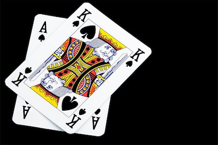simsearch:400-04382425,k - Playing cards isolated on black background Stock Photo - Budget Royalty-Free & Subscription, Code: 400-07618397
