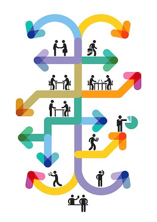 people together vector - Cooperation in the office Stock Photo - Budget Royalty-Free & Subscription, Code: 400-07618488