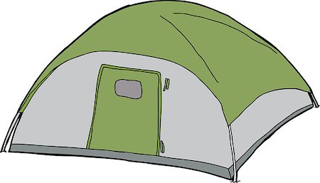 simsearch:400-07634358,k - Isolated dome tent with closed door on white background Foto de stock - Super Valor sin royalties y Suscripción, Código: 400-07618802