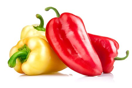 simsearch:400-07667021,k - Fresh red and yellow pepper. Isolated on white background Stock Photo - Budget Royalty-Free & Subscription, Code: 400-07618977