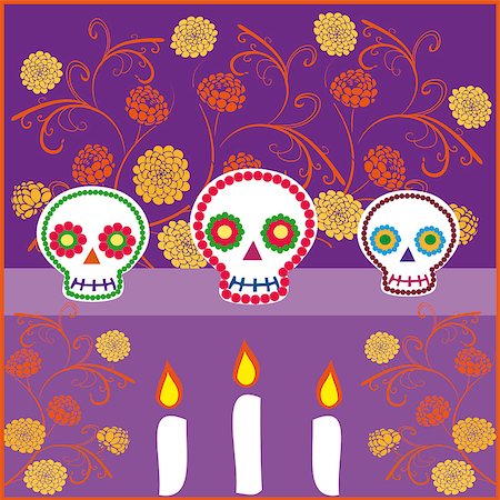 death vector - Day of Dead altar, Eps 8 and Ai Stock Photo - Budget Royalty-Free & Subscription, Code: 400-07619166