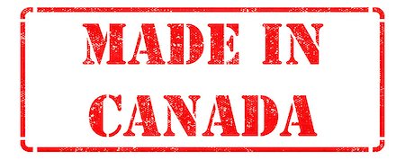 Made in Canada - inscription on Red Rubber Stamp Isolated on White. Foto de stock - Royalty-Free Super Valor e Assinatura, Número: 400-07619204