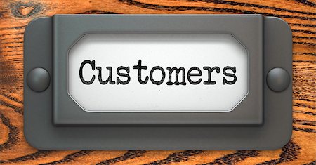 sales data - Customers - Inscription on File Drawer Label on a Wooden Background. Stock Photo - Budget Royalty-Free & Subscription, Code: 400-07619286