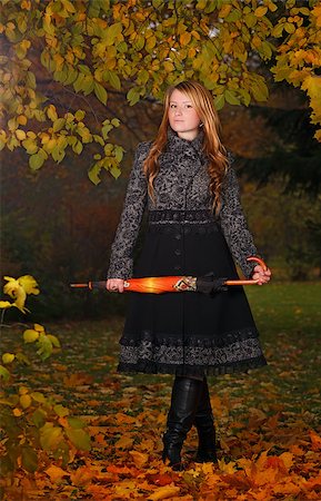 simsearch:400-07042487,k - beautiful girl in autumn forest Stock Photo - Budget Royalty-Free & Subscription, Code: 400-07619536