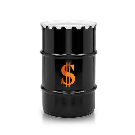 simsearch:400-08529010,k - Oil and Petroleum Barrel and dollar sign on white isolated background.  (with clipping work path) Photographie de stock - Aubaine LD & Abonnement, Code: 400-07613446