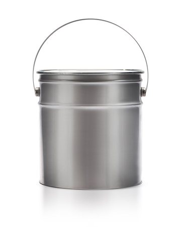 simsearch:400-04349276,k - Metal painting Pail isolated on white, (clipping work path included). Stock Photo - Budget Royalty-Free & Subscription, Code: 400-07613488