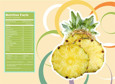 simsearch:400-05272635,k - Creative Design for fruit and vegetables with Nutrition facts label. Stock Photo - Budget Royalty-Free & Subscription, Code: 400-07613625