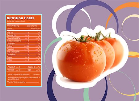 simsearch:400-05272635,k - Creative Design for fruit and vegetables with Nutrition facts label. Stock Photo - Budget Royalty-Free & Subscription, Code: 400-07613627