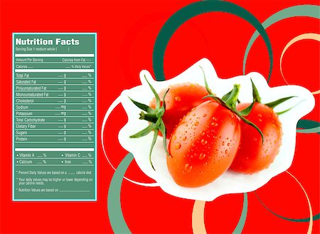 simsearch:400-05272635,k - Creative Design for fruit and vegetables with Nutrition facts label. Stock Photo - Budget Royalty-Free & Subscription, Code: 400-07613628