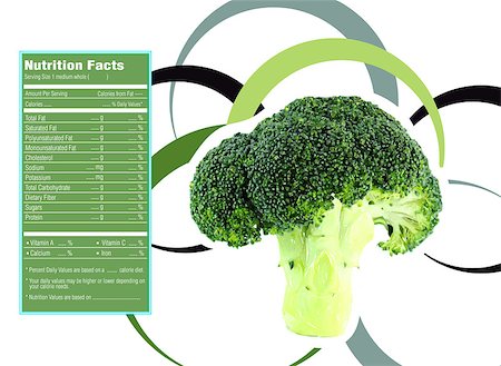 simsearch:400-05272635,k - Creative Design for fruit and vegetables with Nutrition facts label. Stock Photo - Budget Royalty-Free & Subscription, Code: 400-07613635