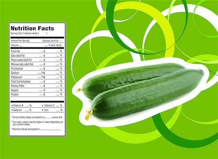 simsearch:400-07613657,k - Creative Design for fruit and vegetables with Nutrition facts label. Stock Photo - Budget Royalty-Free & Subscription, Code: 400-07613638