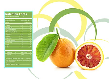 simsearch:400-05272635,k - Creative Design for fruit and vegetables with Nutrition facts label. Stock Photo - Budget Royalty-Free & Subscription, Code: 400-07613631