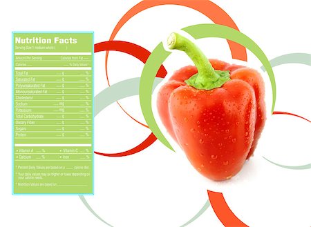 simsearch:400-07613657,k - Creative Design for fruit and vegetables with Nutrition facts label. Stock Photo - Budget Royalty-Free & Subscription, Code: 400-07613632