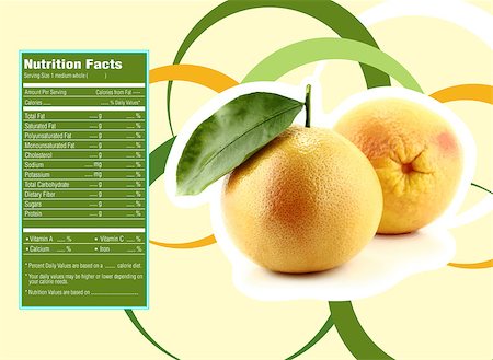 simsearch:400-07613657,k - Creative Design for fruit and vegetables with Nutrition facts label. Stock Photo - Budget Royalty-Free & Subscription, Code: 400-07613644