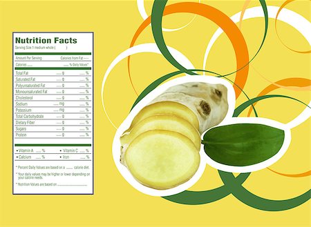 simsearch:400-07613657,k - Creative Design for fruit and vegetables with Nutrition facts label. Stock Photo - Budget Royalty-Free & Subscription, Code: 400-07613647