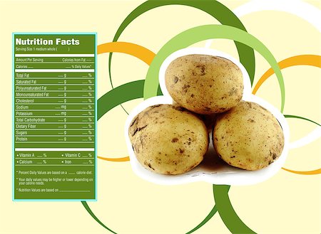 simsearch:400-07613657,k - Creative Design for fruit and vegetables with Nutrition facts label. Stock Photo - Budget Royalty-Free & Subscription, Code: 400-07613640