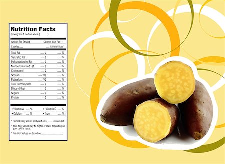 simsearch:400-07613657,k - Creative Design for fruit and vegetables with Nutrition facts label. Stock Photo - Budget Royalty-Free & Subscription, Code: 400-07613654