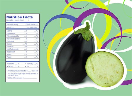 simsearch:400-07613657,k - Creative Design for fruit and vegetables with Nutrition facts label. Stock Photo - Budget Royalty-Free & Subscription, Code: 400-07613655