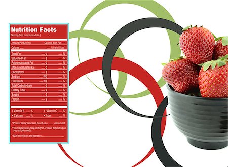 simsearch:400-05272635,k - Creative Design for fruit and vegetables with Nutrition facts label. Stock Photo - Budget Royalty-Free & Subscription, Code: 400-07613657