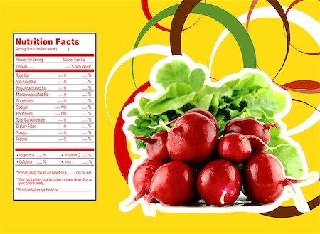 simsearch:400-05272635,k - Creative Design for fruit and vegetables with Nutrition facts label. Stock Photo - Budget Royalty-Free & Subscription, Code: 400-07613651