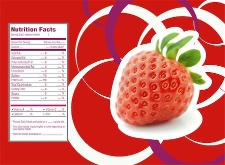 simsearch:400-05272635,k - Creative Design for fruit and vegetables with Nutrition facts label. Stock Photo - Budget Royalty-Free & Subscription, Code: 400-07613652