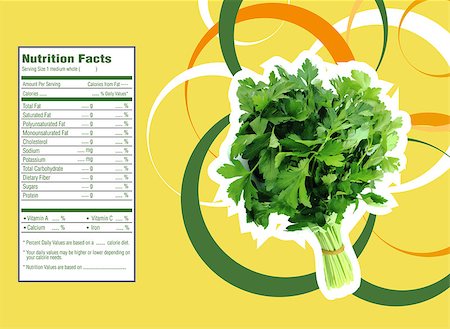 simsearch:400-07613657,k - Creative Design for fruit and vegetables with Nutrition facts label. Stock Photo - Budget Royalty-Free & Subscription, Code: 400-07613653