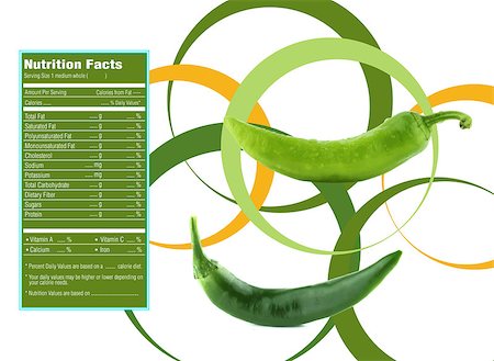 simsearch:400-07613657,k - Creative Design for fruit and vegetables with Nutrition facts label. Stock Photo - Budget Royalty-Free & Subscription, Code: 400-07613665