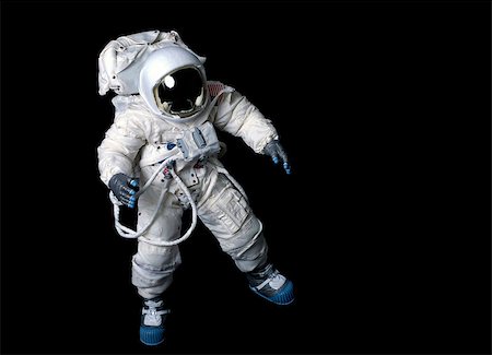 Astronaut wearing a pressure suit against a blackbackground. Stock Photo - Budget Royalty-Free & Subscription, Code: 400-07613756