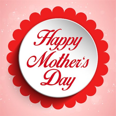 simsearch:400-08779765,k - Vector - Happy Mother Day Heart Tag Background Photographie de stock - Aubaine LD & Abonnement, Code: 400-07613768