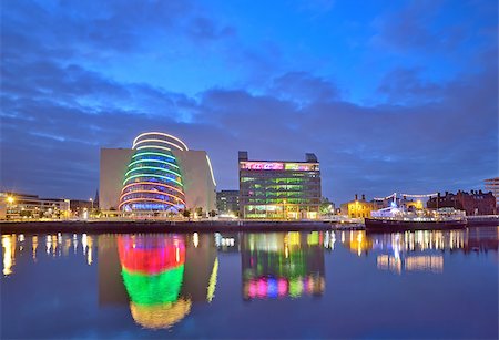 Liffey River in Dublin and Convention Center Stock Photo - Budget Royalty-Free & Subscription, Code: 400-07624106