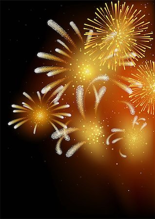 simsearch:400-06416200,k - Fireworks - Holiday Background Illustration, Vector Stock Photo - Budget Royalty-Free & Subscription, Code: 400-07624101