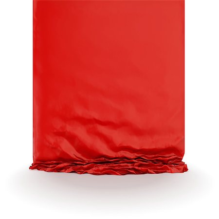 simsearch:400-07634587,k - Red silk drapery. Isolated on white background.3d rendered. Stock Photo - Budget Royalty-Free & Subscription, Code: 400-07624189