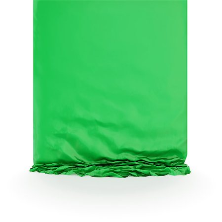 simsearch:400-07634587,k - Green silk drapery. Isolated on white background.3d rendered. Stock Photo - Budget Royalty-Free & Subscription, Code: 400-07624190