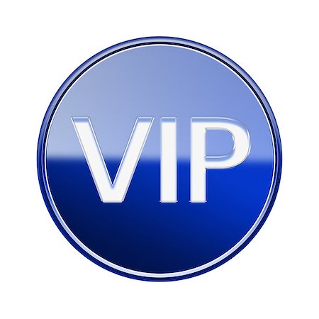 simsearch:400-07624282,k - VIP icon glossy blue, isolated on white background Stockbilder - Microstock & Abonnement, Bildnummer: 400-07624286