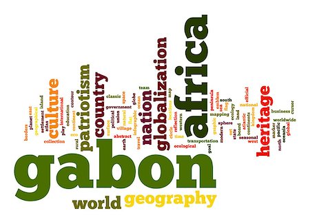 Gabon word cloud Foto de stock - Super Valor sin royalties y Suscripción, Código: 400-07624608