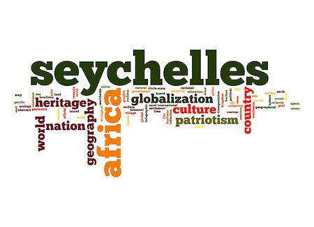 seychelles map - Seychelles word cloud Stock Photo - Budget Royalty-Free & Subscription, Code: 400-07624644