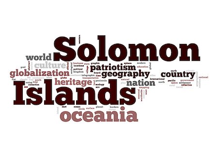 solomon - Solomon Islands word cloud Foto de stock - Super Valor sin royalties y Suscripción, Código: 400-07624646