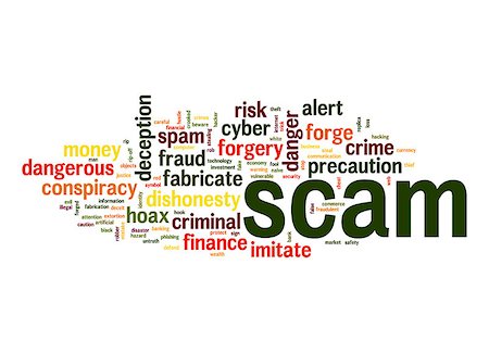 scam - Scam word cloud Stock Photo - Budget Royalty-Free & Subscription, Code: 400-07624641