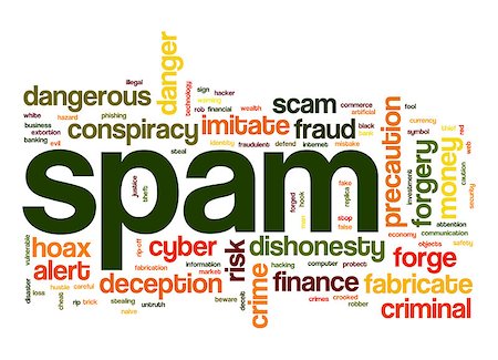 scam - Spam word cloud Stock Photo - Budget Royalty-Free & Subscription, Code: 400-07624651