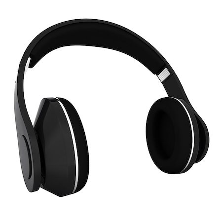 simsearch:400-05672202,k - Headphones of carbon material isolated on a white background Stock Photo - Budget Royalty-Free & Subscription, Code: 400-07624740