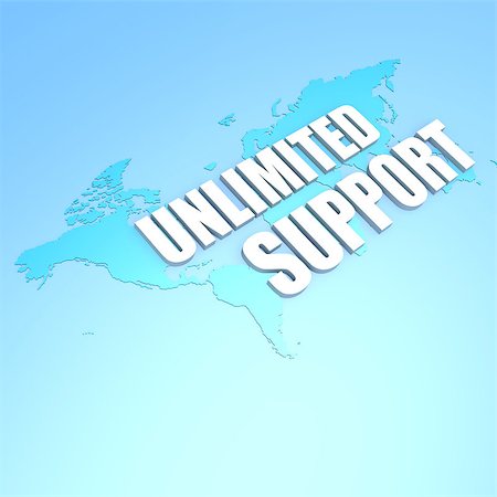 Unlimited support world map Stock Photo - Budget Royalty-Free & Subscription, Code: 400-07625224